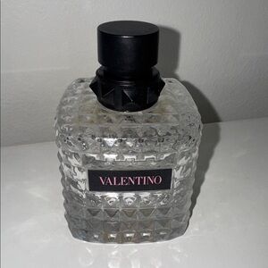 Valentino Born in Roma Textured Glass Empty Perfume Bottle with Black Cap